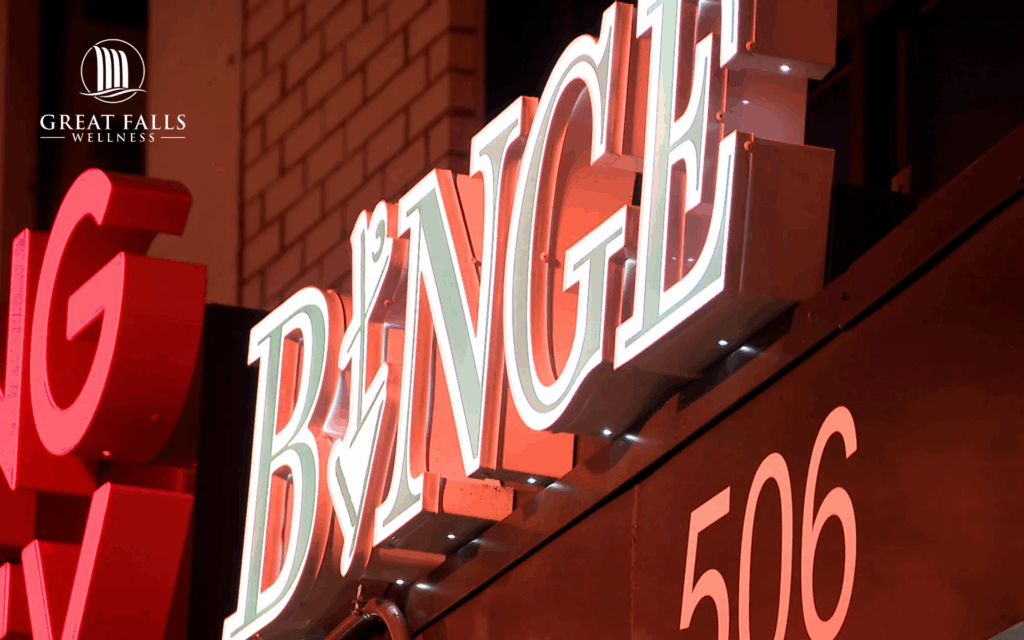 binge bar dc, sober activities dc, best sober bars, zero alcohol bar near me, great falls wellness